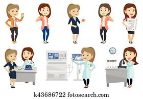 וקטור, קבע, של, רופא, אותיות, ו, patients.