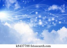 abstrakt, hintergrund, mit, himmel