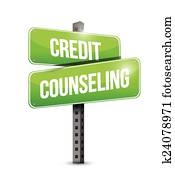 credito, asesoramiento, muestra de la calle, ilustración