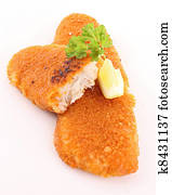 isolated fried fish