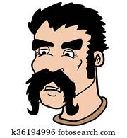 Man with moustache Stock Photo | 1766267 | Fotosearch