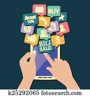 online shopping flat design online shopping flat design