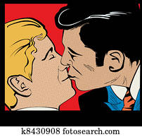 Pop art gay couple Pop art gay couple