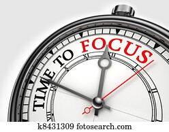 time to focus concept clock closeup time to focus concept clock closeup
