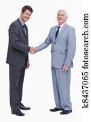 תמוך השקפה, של, אנשי עסקים, לזעזע ידיים