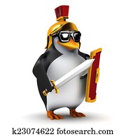 3d Roman penguin centurion 3d Roman penguin centurion