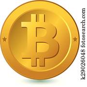 bitcoin., číslicový, currency., riadiť, ukážka