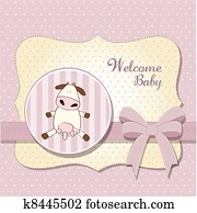 delicate baby girl shower card