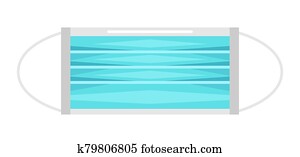 Illustration of protective medical mask. Illustration of protective medical mask.