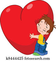 Kid hug heart Kid hug heart