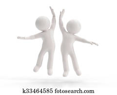 3d small people - success 3d small people - success