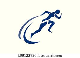 marathon run logo sport icon marathon run logo sport icon
