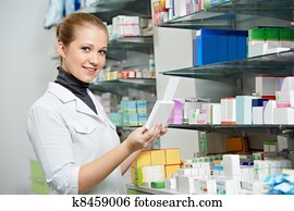 Pharmacy chemist women in drugstore Pharmacy chemist women in drugstore