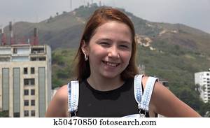 smilende folk, glad, piker