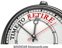 time to retire concept clock time to retire concept clock