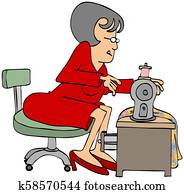 お針子 イラスト K Fotosearch