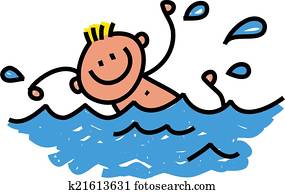 Happy Swimming Boy Happy Swimming Boy