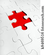  jigsaw puzzle with the missing piece