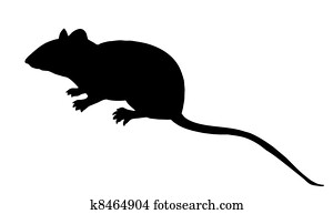 silhouette mouse on white background silhouette mouse on white background