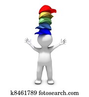 The person wearing many hats has a lot of different responsibilities The person wearing many hats has a lot of different responsibilities