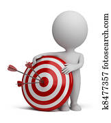 3, liten, folk, -, måltavla