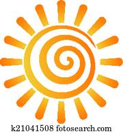 Abstract spiral sun image logo Abstract spiral sun image logo