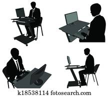 businessman working on his computer businessman working on his computer