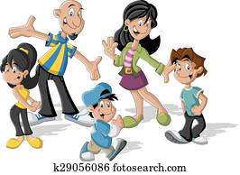  cartoon latin family. 