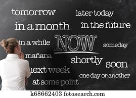 get things done or start doing things now anti procrastination concept