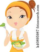 Girl Post Workout Salad Girl Post Workout Salad