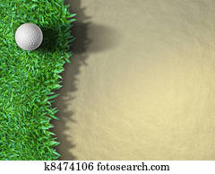 Golf ball on the grass Golf ball on the grass