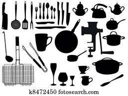 Kitchen utensil silhouette Kitchen utensil silhouette