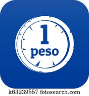 peso, ikon, digitális, kék