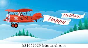 Santa on the Airplane Santa on the Airplane
