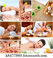 spa, massagem, colagem, experiência.
