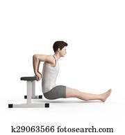 workout - bench dip workout - bench dip