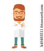 Young handsome male medicine doctor assistant.