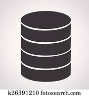 データベース アイコン クリップアート 切り張り イラスト 絵画 集 K Fotosearch