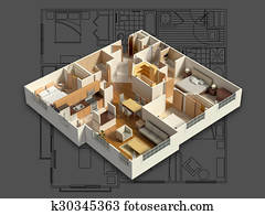 3D Furnished House Interior 3D Furnished House Interior