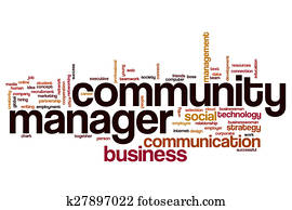 comunidad, director, palabra, nube, concepto