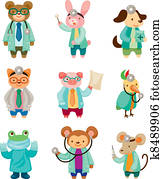 dessin animé, docteur animal