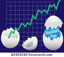 forretning, oppstarten, plan, luke, egg, vekst