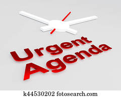 Urgent Agenda concept Urgent Agenda concept
