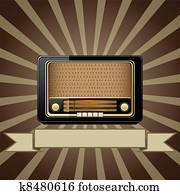 Vector old radio Vector old radio