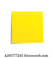 yellow post it note