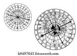astronomischer taktgeber, -, vektor astronomischer taktgeber, -, vektor