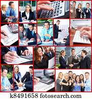 Business people collage.
