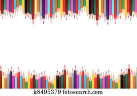 Colored pencils frame Colored pencils frame