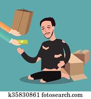 giving money to poor homeless living card board beggar zakat concept compassion in islam giving money to poor homeless living card board beggar zakat concept compassion in islam