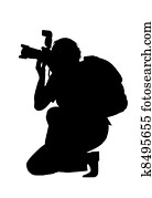 Silhouette of photographer Silhouette of photographer